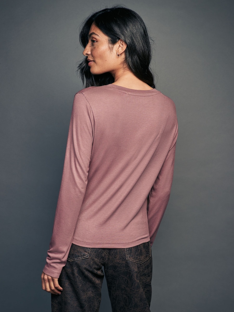 Multi - TENCEL™ Long Sleeve Tops 3 Pack - Image 3 of 10
