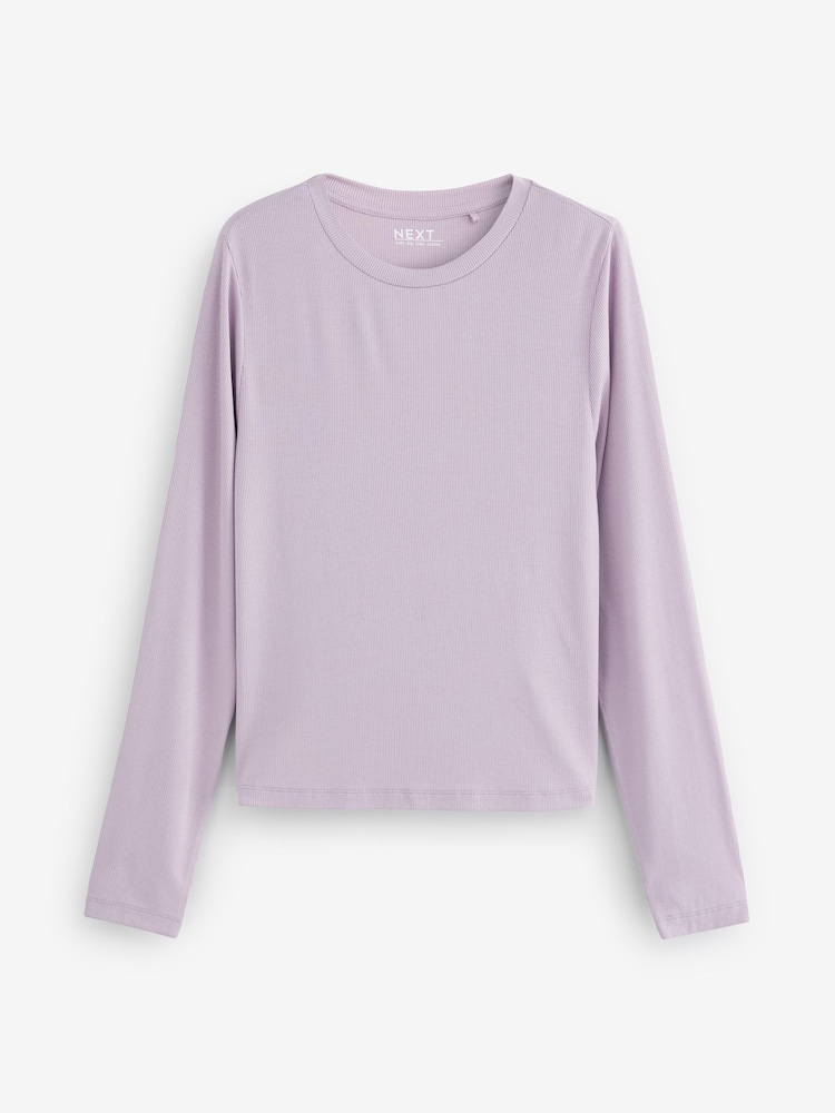 Multi - TENCEL™ Long Sleeve Tops 3 Pack - Image 6 of 10