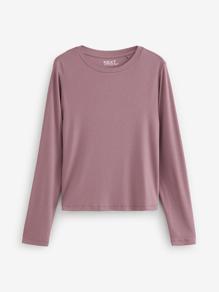 Multi - TENCEL™ Long Sleeve Tops 3 Pack - Image 7 of 10