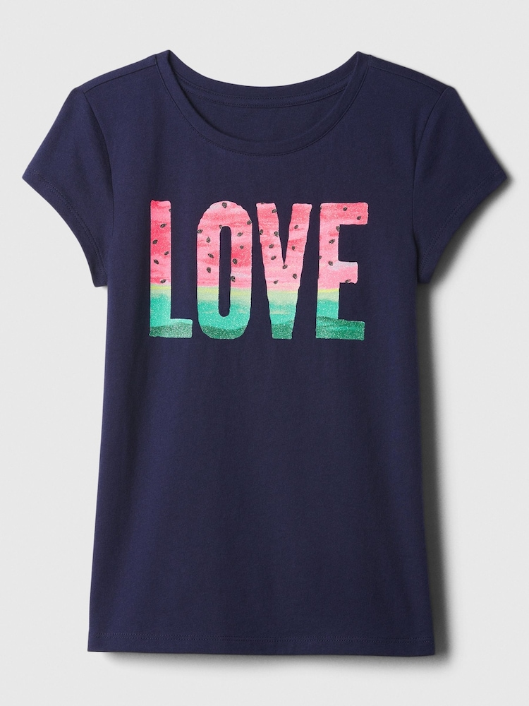 Gap Navy Crew Neck Short Sleeve T-Shirt (4-13yrs) - Image 1 of 2