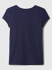 Gap Navy Crew Neck Short Sleeve T-Shirt (4-13yrs) - Image 2 of 2