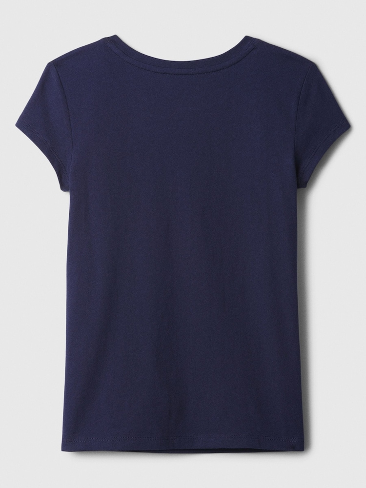 Gap Navy Crew Neck Short Sleeve T-Shirt (4-13yrs) - Image 2 of 2