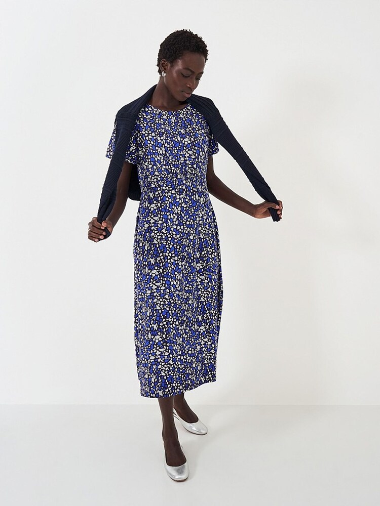 Crew Clothing Jenna Abstract Print Jersey Midi Dress - Image 1 of 4 Crew Clothing Jenna Abstract Print Jersey Midi Dress - Image 1 of 4
