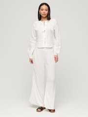 Superdry White Beach Trousers - Image 2 of 8