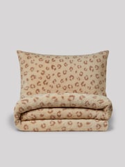 Fleece Natural Animal Print Duvet Cover and Pillowcase Set - Image 6 of 7