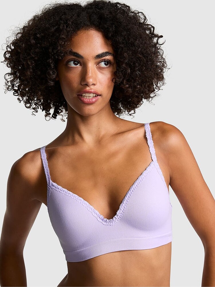 Victoria's Secret PINK Purple Cloud Seamless Bralette - Image 1 of 3