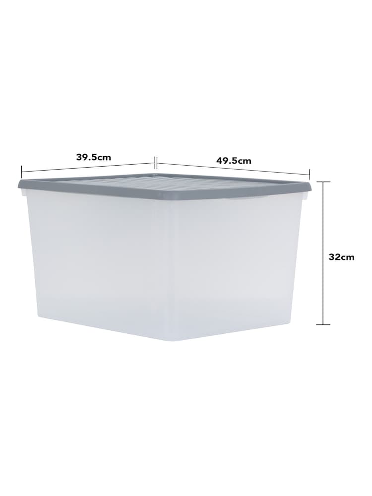 Wham 3 x Box 50L Stackable Plastic Storage Archive Box Lid - Image 5 of 5