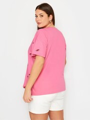 Yours Curve Pink 100% Cotton Watermelon T-Shirt - Image 3 of 5