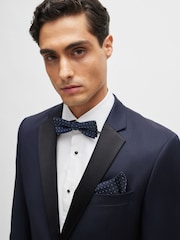 BOSS Blue Silk-Blend Tie And Pocket Square Set - Image 1 of 4