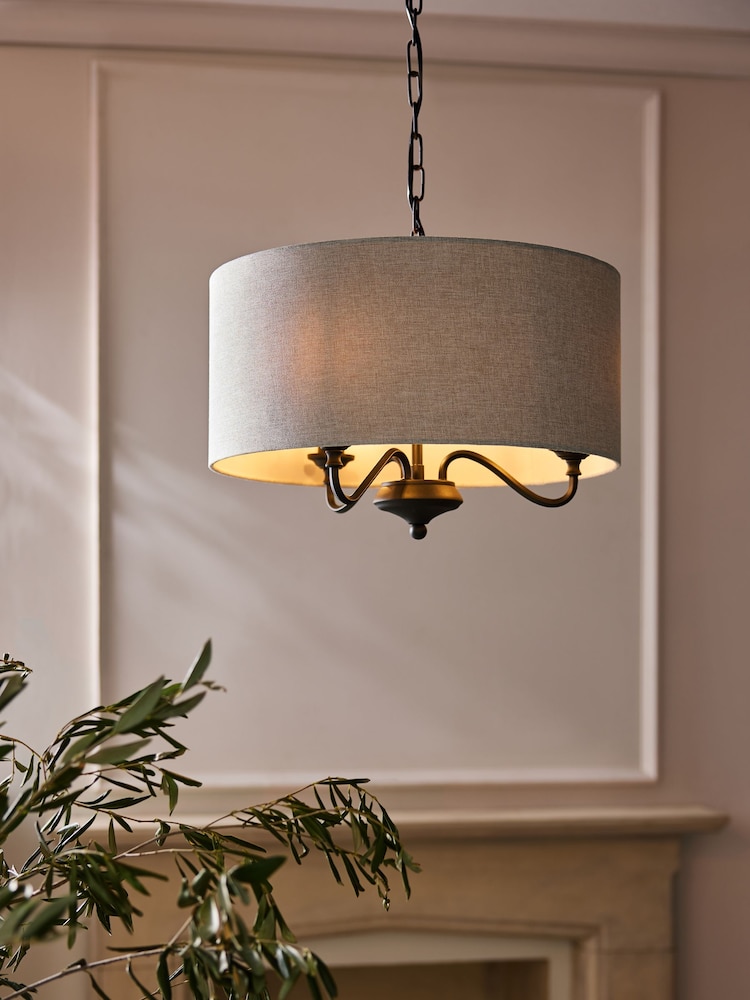 Black Burford 3 Light Chandelier - Image 1 of 6