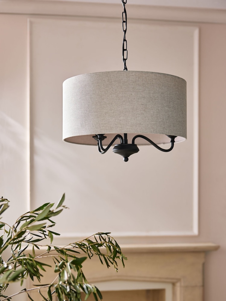 Black Burford 3 Light Chandelier - Image 2 of 6