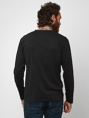 Joe Browns Black 100% Cotton Distinctive Henley Top - Image 2 of 3