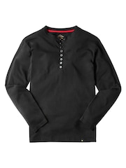 Joe Browns Black 100% Cotton Distinctive Henley Top - Image 3 of 3