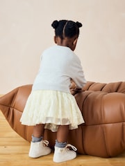 Grey Bow Sweat Mesh Dress (3mths-7yrs) - Image 5 of 9