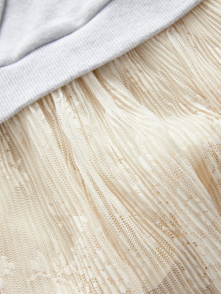Grau - Sweat-Netzkleid mit Schleife (3M.-7J.) - Bild 9 von 9 Grau - Sweat-Netzkleid mit Schleife (3M.-7J.) - Bild 9 von 9