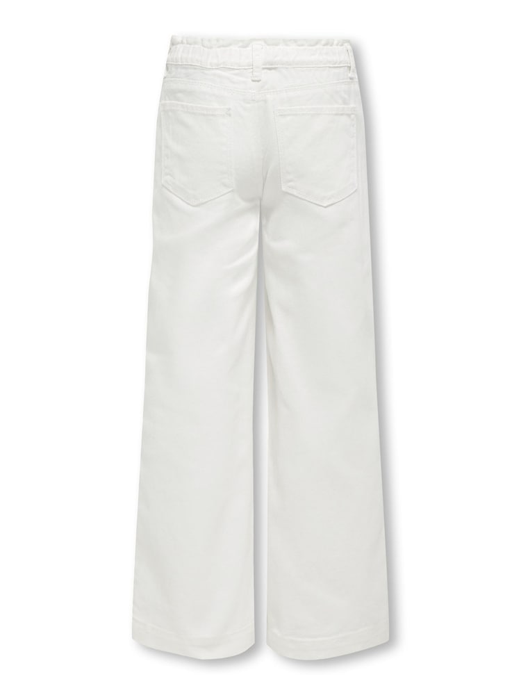 ONLY KIDS Wide Leg Adjustable Waist White Jeans - Image 2 of 2