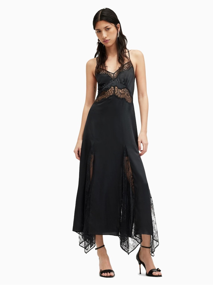 AllSaints Black Jasmine Dress - Image 1 of 7