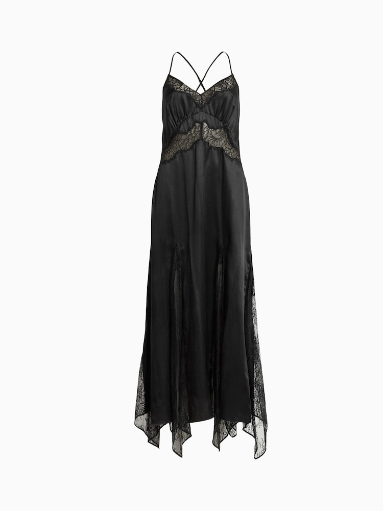 AllSaints Black Jasmine Dress - Image 7 of 7