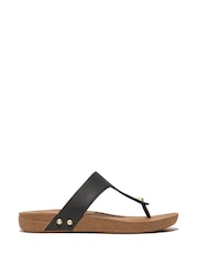 FitFlop Iqushion Leather Toe Post Sandals - Image 1 of 5