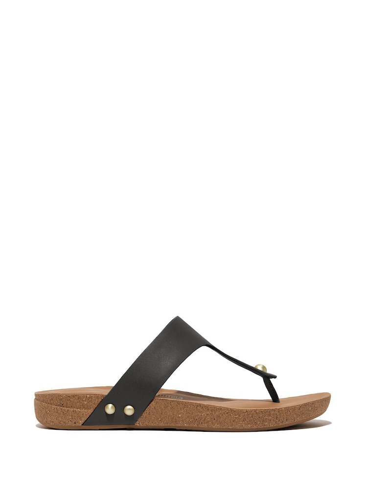 FitFlop Iqushion Leather Toe Post Sandals - Image 1 of 5
