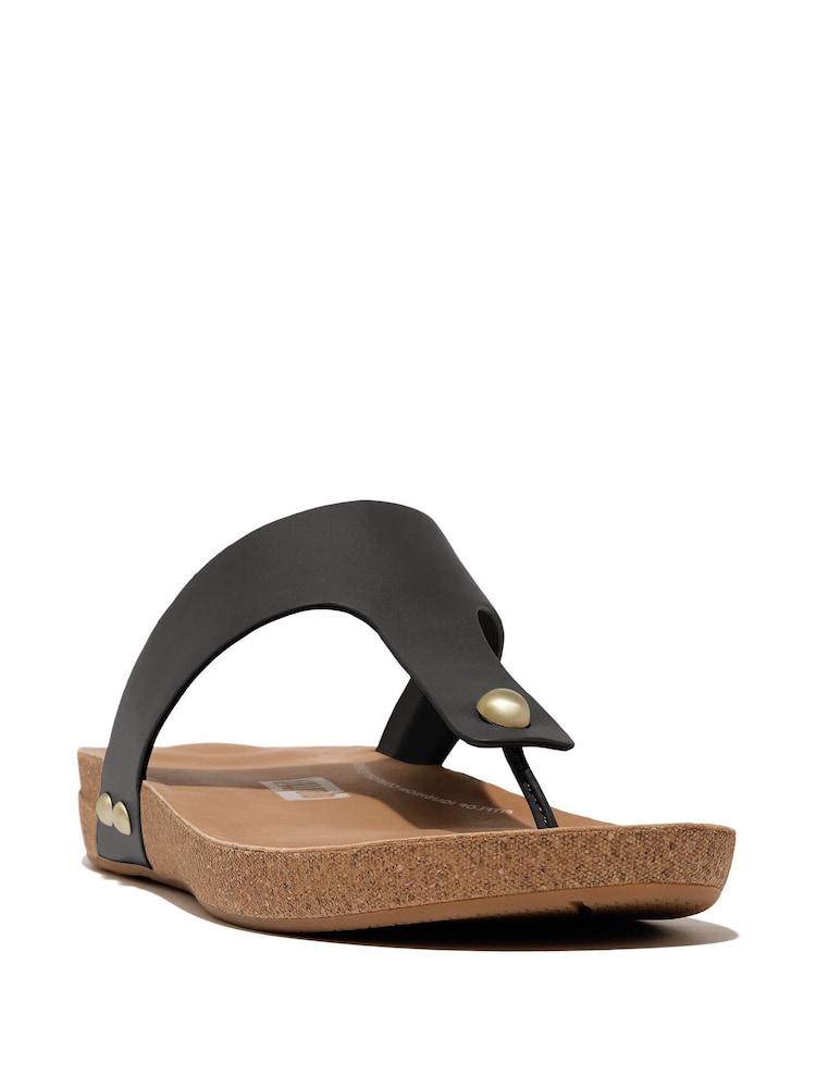 FitFlop Iqushion Leather Toe Post Sandals - Image 2 of 5
