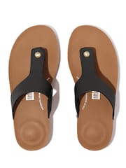 FitFlop Iqushion Leather Toe Post Sandals - Image 3 of 5