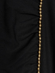 River Island Black Beaded Puff Sleeve Midi Tea Dress - Image 5 of 5