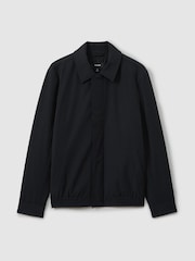 Reiss Navy Cologne Elasticated Hem Harrington Jacket - Image 2 of 5