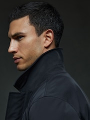 Reiss Navy Cologne Elasticated Hem Harrington Jacket - Image 3 of 5
