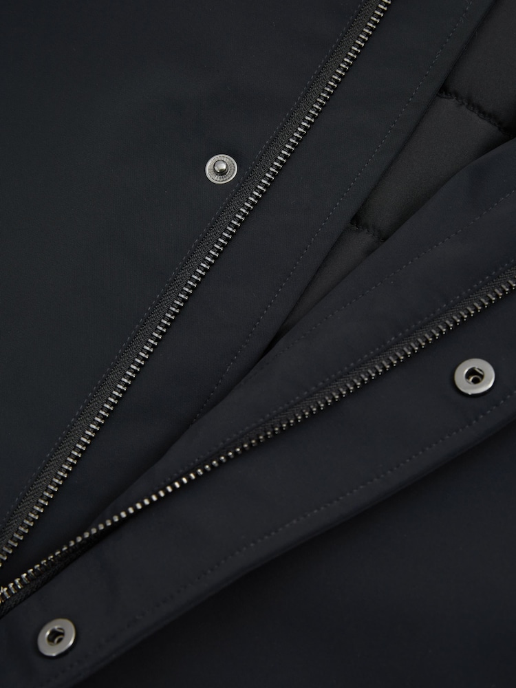 Reiss Navy Cologne Elasticated Hem Harrington Jacket - Image 5 of 5