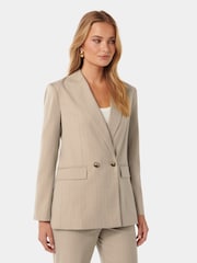Forever New Cream Charli Double Breasted Blazer - Image 3 of 5