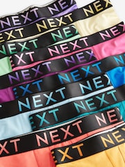 Bright Colour Black Waistband 10 pack A-Front Boxers - Image 13 of 13