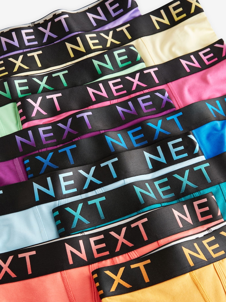 Bright Colour Black Waistband 10 pack A-Front Boxers - Image 13 of 13 Bright Colour Black Waistband 10 pack A-Front Boxers - Image 13 of 13