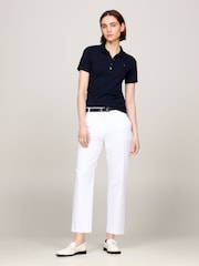 Tommy Hilfiger Blue Slim 1985 Pique Polo Shirt - Image 2 of 8