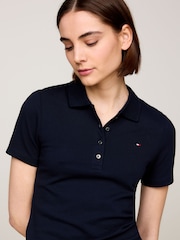 Tommy Hilfiger Blue Slim 1985 Pique Polo Shirt - Image 4 of 8