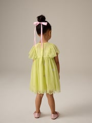 Green Embroidered Mesh Party Dress (3mths-7yrs) - Image 3 of 8