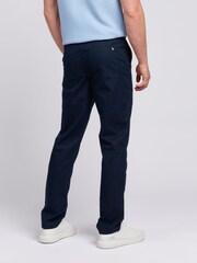 أزرق - بنطلون مزيج كتان برباط شد رجالي من U.s. Polo Assn - Image 4 of 6