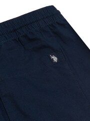 أزرق - بنطلون مزيج كتان برباط شد رجالي من U.s. Polo Assn - Image 6 of 6