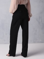 Black Twill Straight Trousers - Image 3 of 7