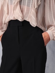 Black Twill Straight Trousers - Image 4 of 7
