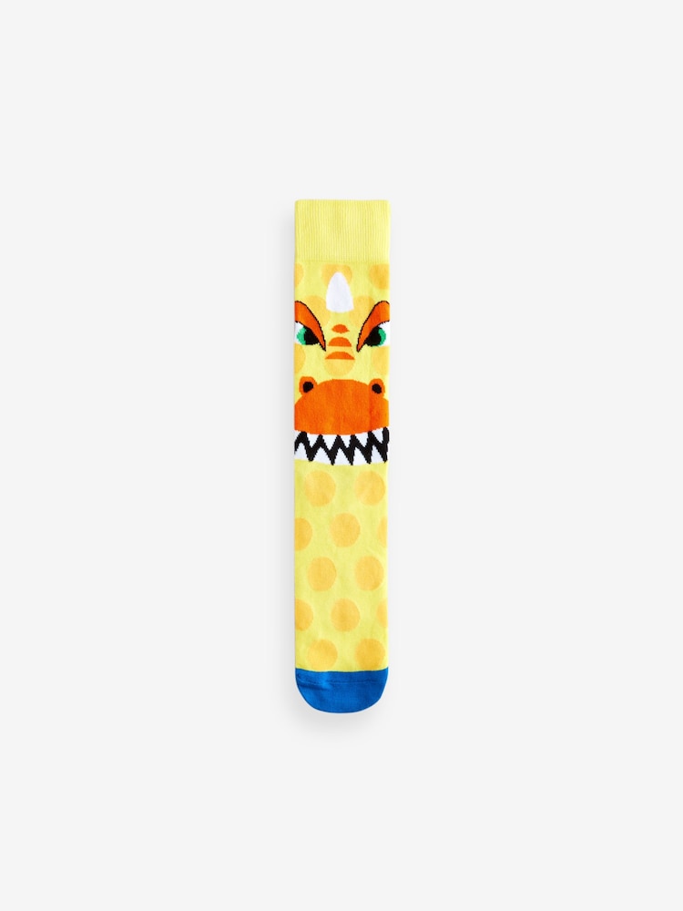 Bright Dinosaur Fun Pattern Socks 5 Pack - Image 2 of 8