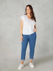 Live Unlimited Mid Blue Curve Petite Mom Comfort Jeans - Image 1 of 5