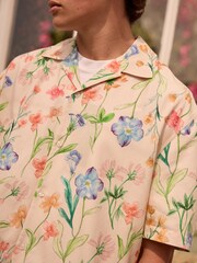 Ecru White EDIT Short Sleeve Floral Printed Shirt - Image 4 of 8