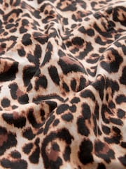 Animal Print Mini Summer Shift Dress With Linen - Image 6 of 6
