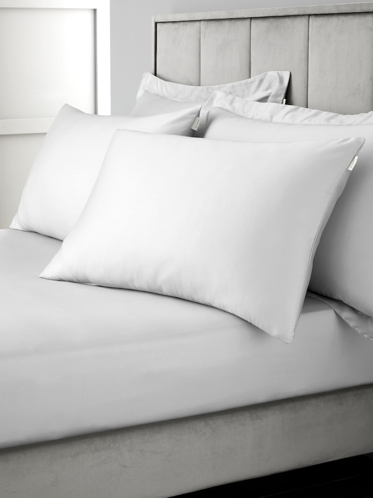 Bianca Set of 2 Dove Grey 400 Thread Count 100% Cotton Sateen Pillowcases - Image 2 of 4