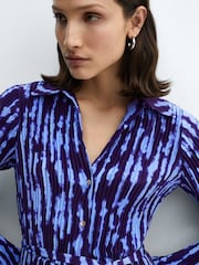 Mango Blue Belt Shirt Dress - Image 4 of 6