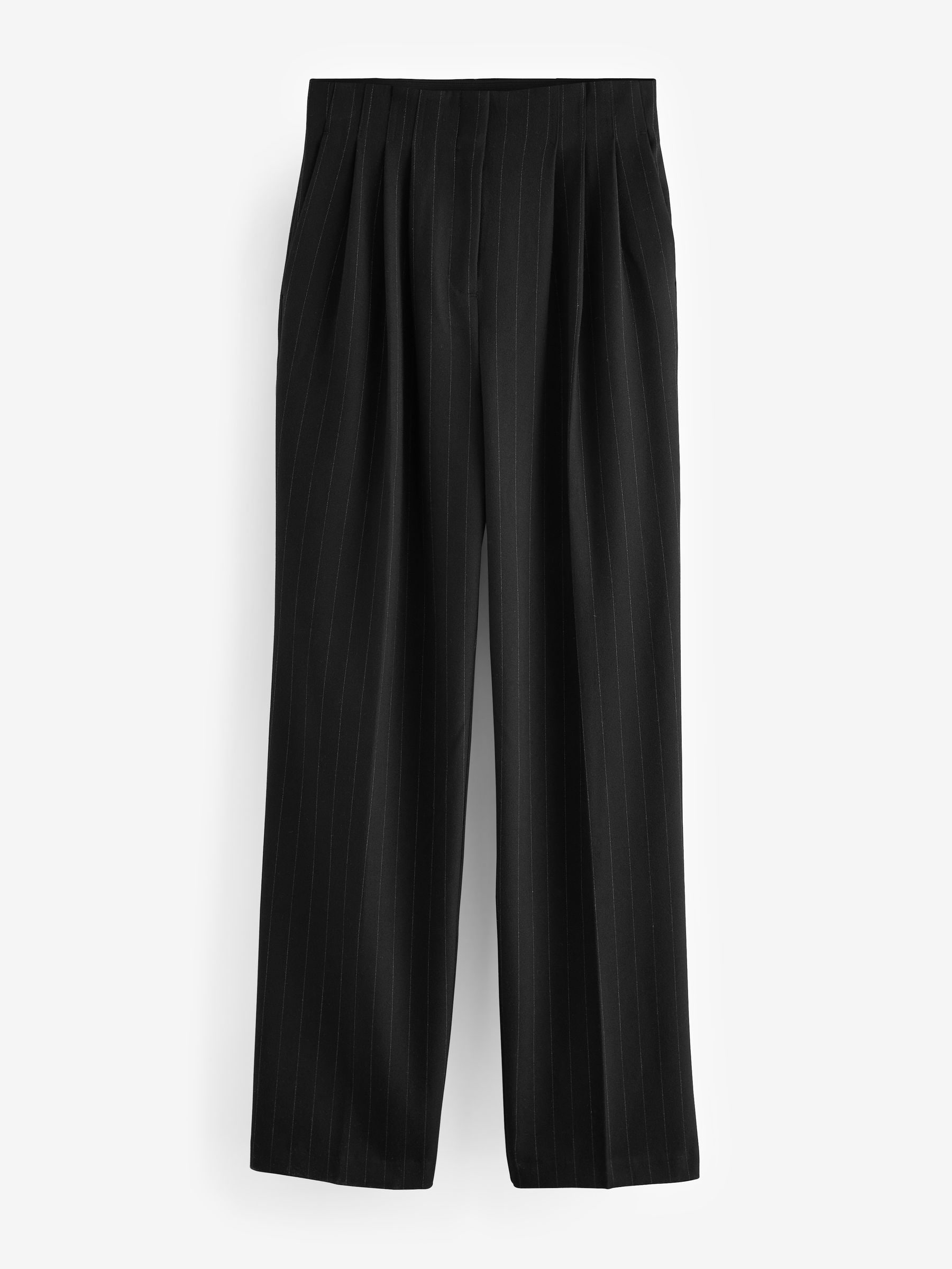 パンツ 00s wide 2-tuck pinstripe black slacks Buy Black Pinstripe Straight Trousers from Next USA