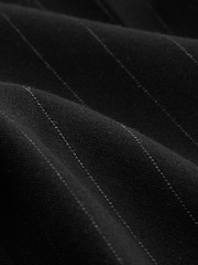 Black Pinstripe Straight Trousers - Image 7 of 7