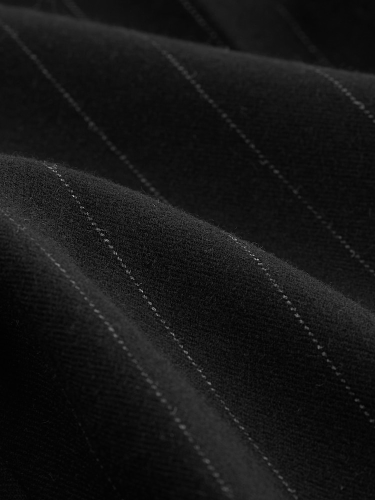 Black Pinstripe Straight Trousers - Image 7 of 7
