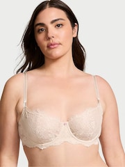 Victoria's Secret Marzipan Nude Unlined Balcony Lace Bra - Image 1 of 5